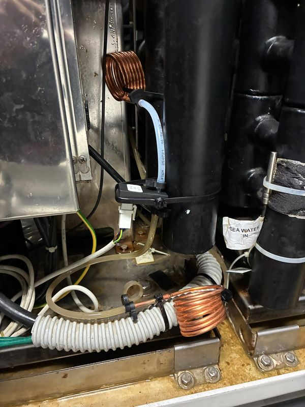 New flowmeter fitted at the sea-water inlet of unit 2.