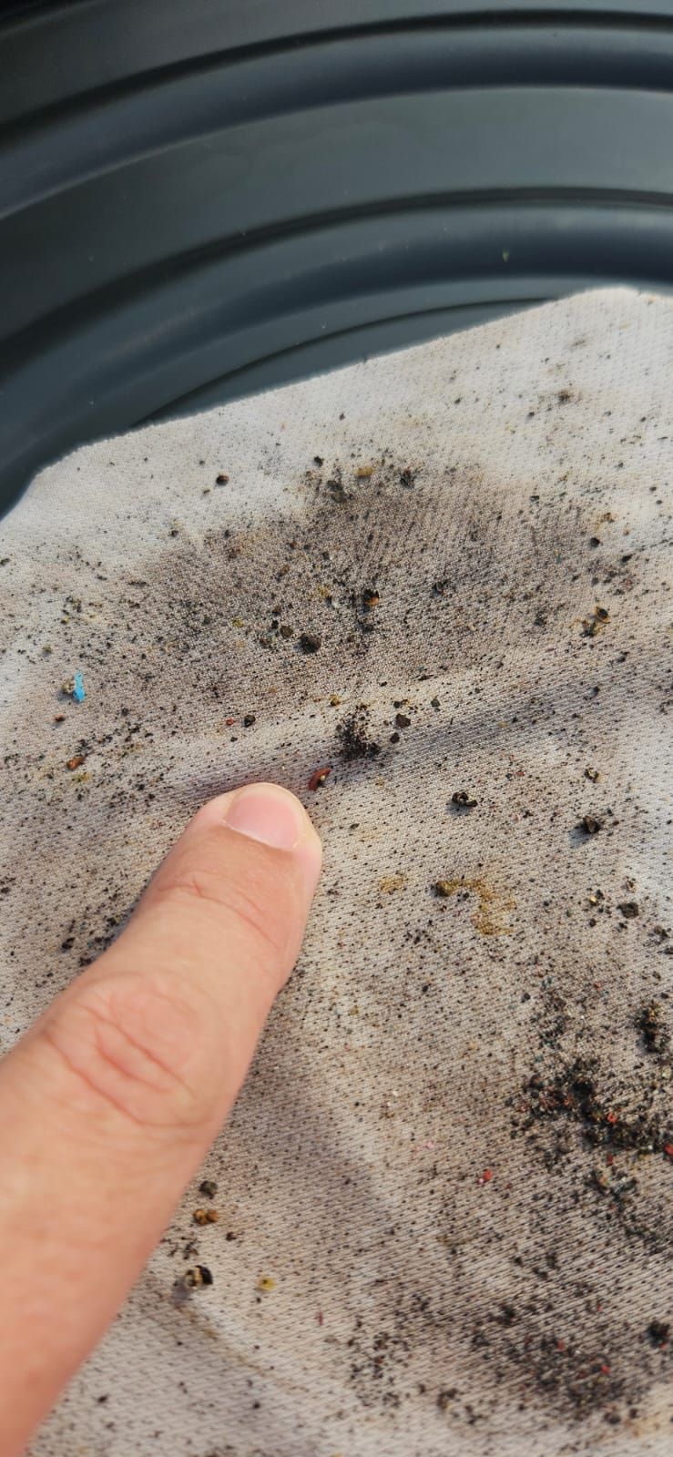 Sludge and particles from the chilled (fresh-water) loop
