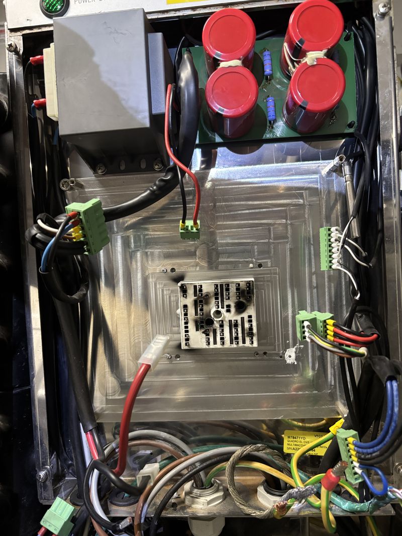 Inverter (drive) enclosure of unit 3: scorched IGBT power module