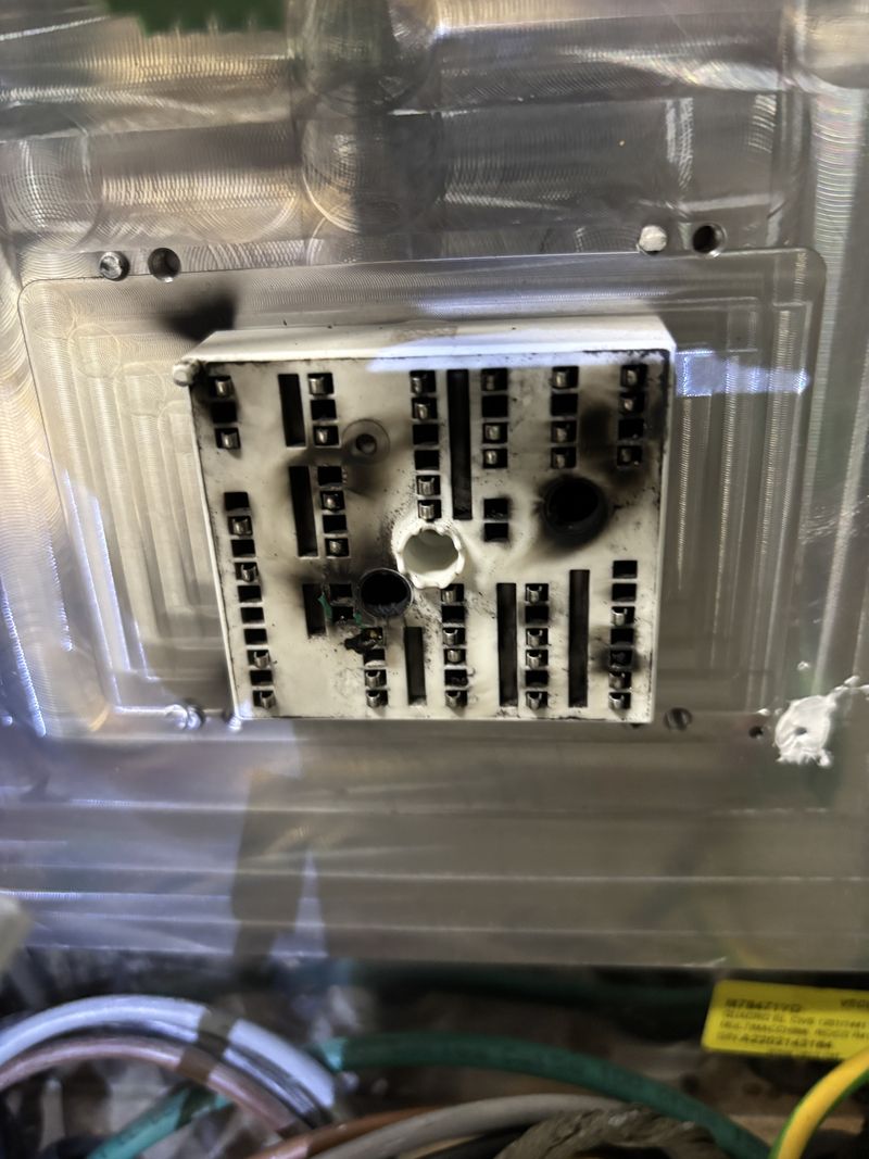 Identification label inside the failed unit 3 inverter enclosure